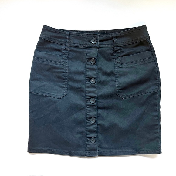 Prana Dresses & Skirts - Prana Kara Button Front Mini Skirt NWOT Midnight Wash size 4